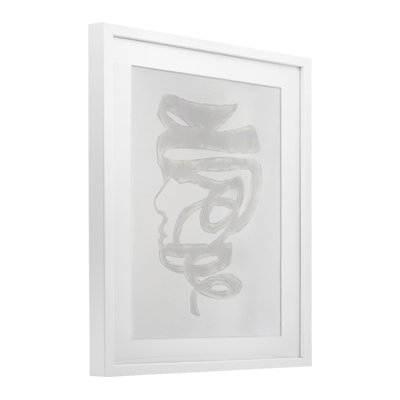 Portrait, impression monochrome encadrée sous verre, par Vanna Lam
