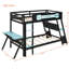 Lit superposé avec bureau, lit mezzanine, base de lit simple bleu nuage-289689876-289689872