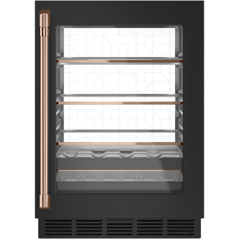 Undercounter Refrigerator Bar Pull, Brushed Copper