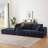 Chenille L-Shape Luxury Sectional Oversized Sofa-118377363-118377366