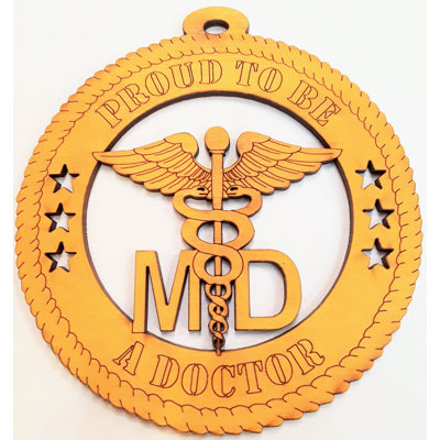 Ornement suspendu en bois Proud to be a Doctor
