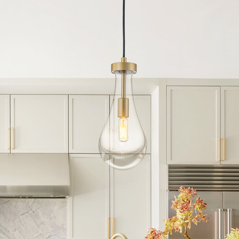 1 - Light Brushed Gold Pendant