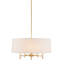 Lustre tambour 5 lumières blanc