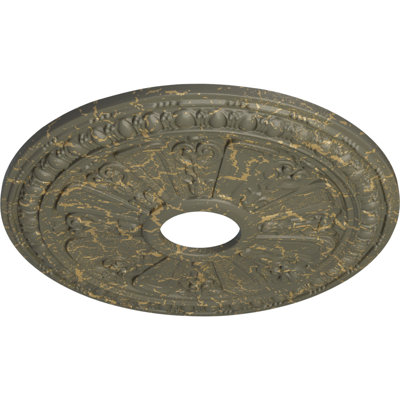 Médaillon de plafond Endurathane Antioche, diamètre extérieur 18 po x P 3 1/2 po x P 1 3/8 po (convient aux auvents jusqu'à 3 1/2 po), fini givré peint à la main
