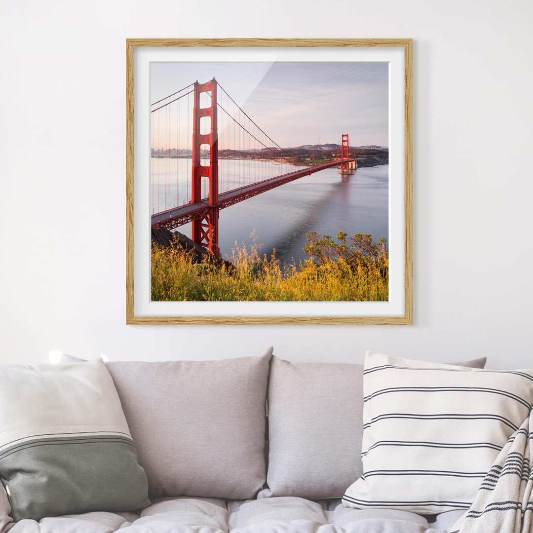 Gerahmtes Papierbild Golden Gate Bridge in San Francisco