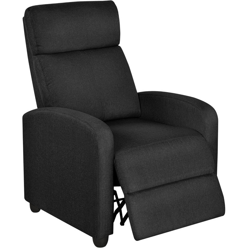 Fauteuil inclinable moderne en tissu avec support à ressorts ensachés - Canapé inclinable à dossier réglable pour le salon, la chambre à coucher ou le cinéma maison - Structure robuste et revêtement confortable