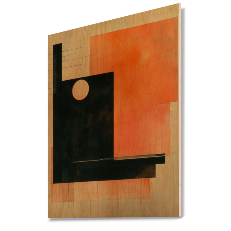 Faustina I - Tableau mural en bois de style moderne du milieu du siècle, H 40 po x l 30 po, Rectangulaire