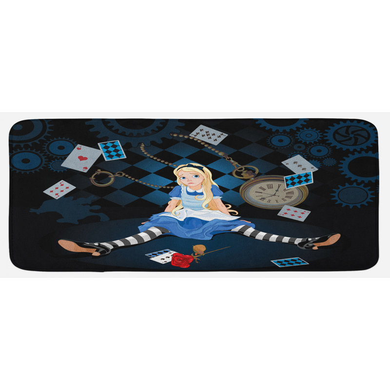 Tapis de cuisine alice in wonderland