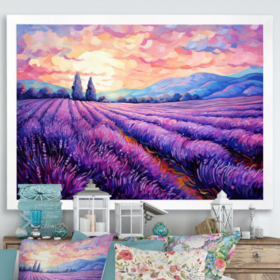 Vangogh Lavender Fields II - Vangogh Canvas Wall Art by Vincent Van Gogh Painting