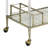 Cirro Antique Mirror & Wire Brass Finish Serving Cart