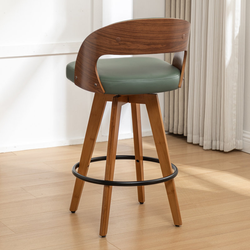 Colley Modern Swivel Bar Stool, Bar Stool (76.2cm Seat Height), Green