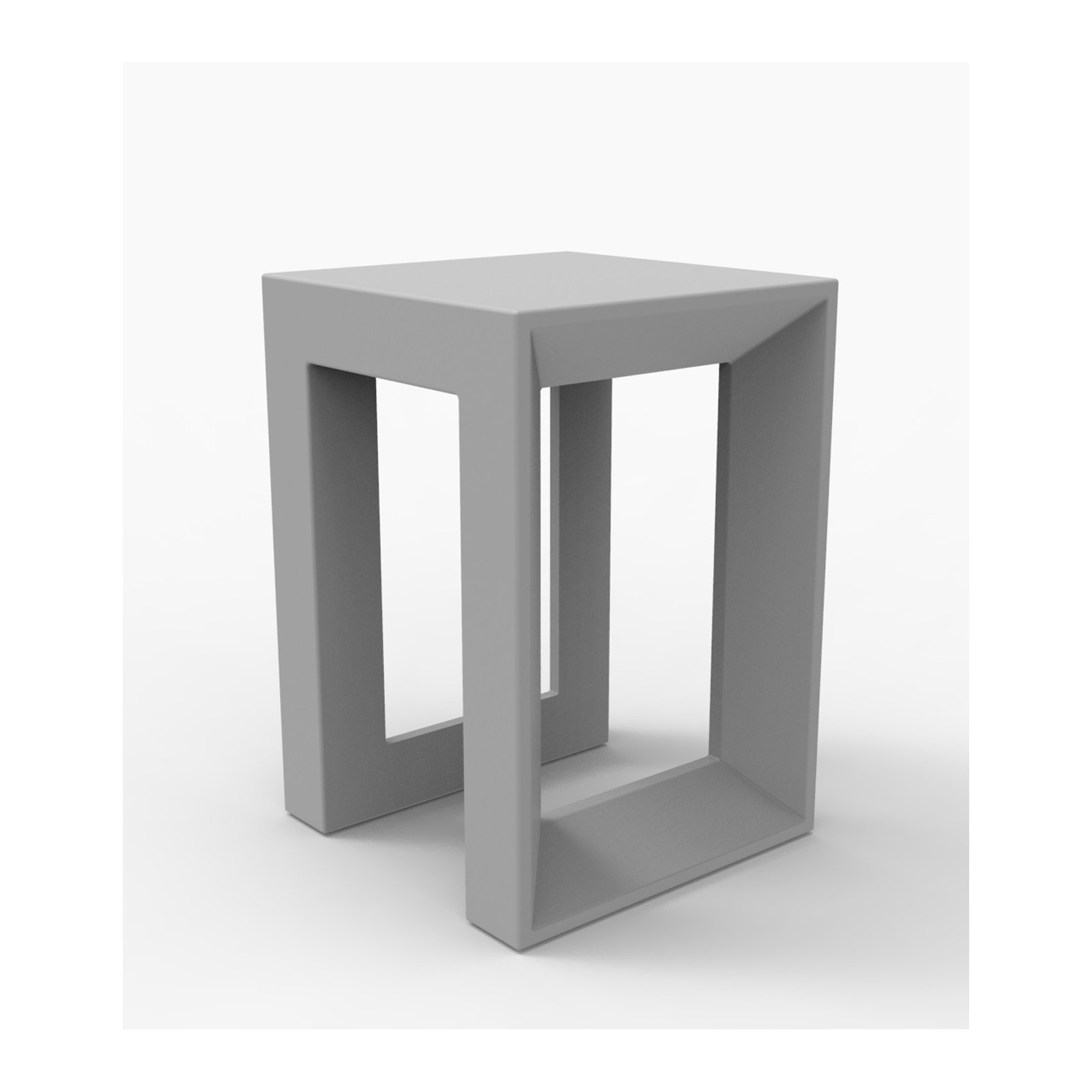 Frame Resin Accent Stool, Steel