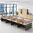 Rectangle 8 Person Benching Workstation With Cable,cubicle Desk