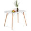 Adair Poplar Oval Dining Table with Wood Base-910964874