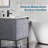 Azai 24" Modern Single Bathroom Vanity Set with Ceramic Sink Top, Open Shelf, Metal Frame-1920207028