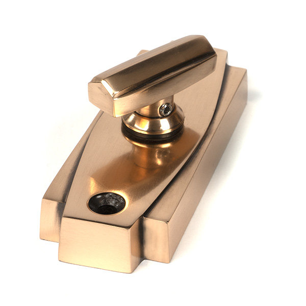 Art Deco Bronze Thumbturn, Polished Bronze