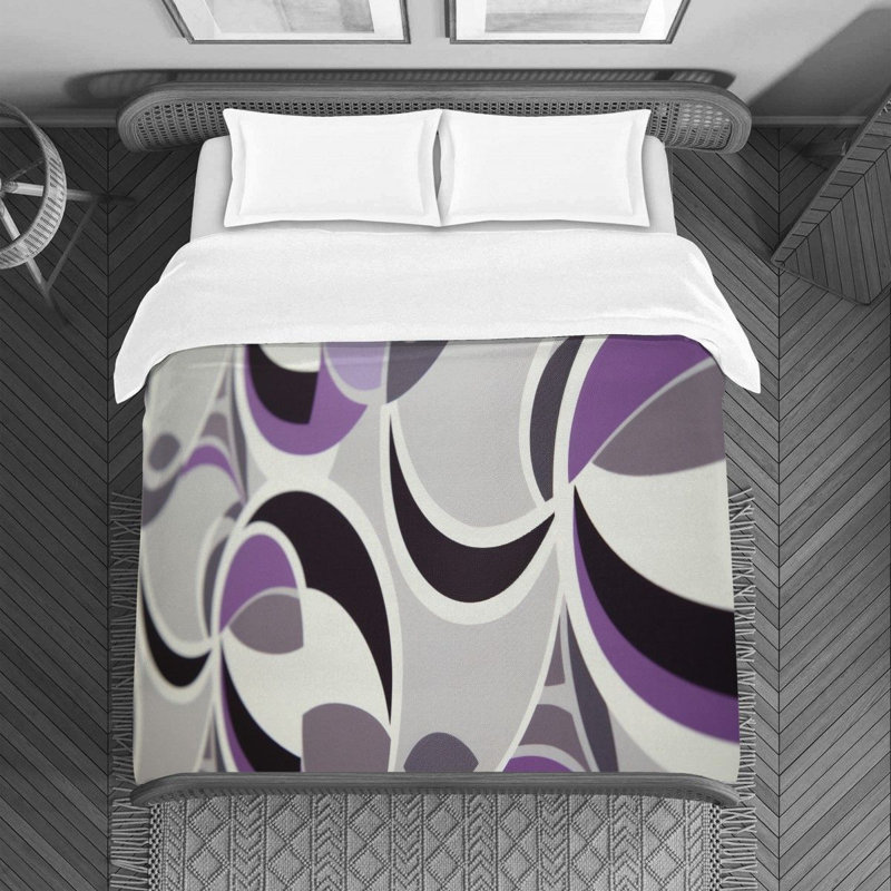 Funky Polyester Abstract Duvet Cover, Queen Duvet Cover
