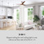 132cm Ceiling Fan with Light Kit