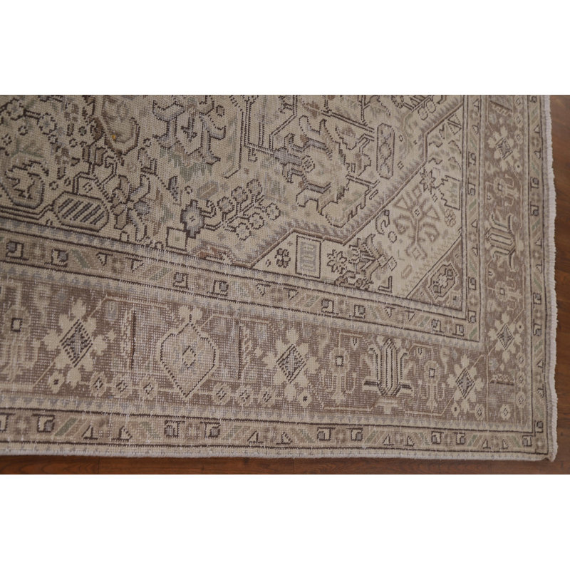 Tapis persan Tabriz patiné à la main 7 x 10