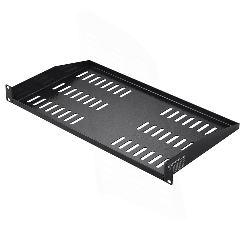 2 PCS 1U Tablette de support 10 "/ 254 mm de profondeur