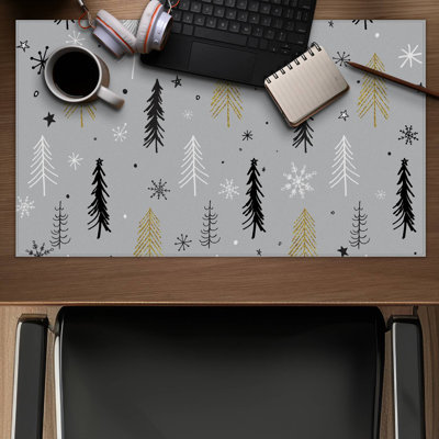 Christmas tree pattern - 14.00"x24.25" Desk mat