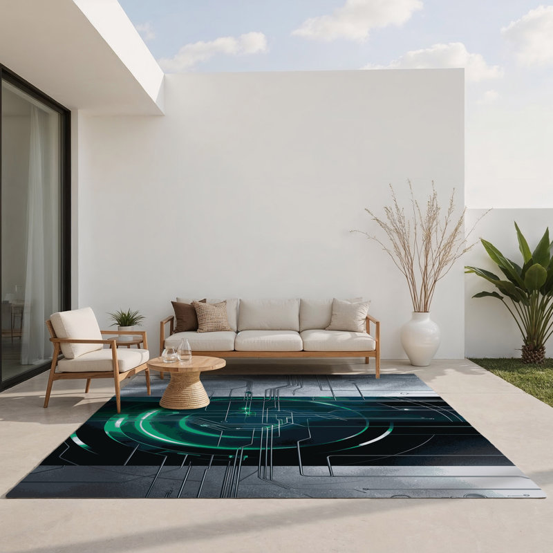 Tapis intérieur et extérieur Nova Mirage, Rectangle 1 pi 6 po x 2 pi 6 po