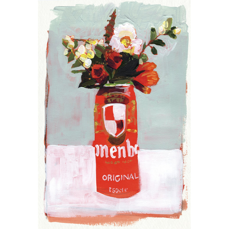 Centerpiece I by Jennifer Paxton Parker - Painting, 91cm H x 61cm W, Black Floater Framed