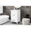 Meuble-lavabo de 20 po avec lavabo en céramique blanc, armoire, deux portes et un tiroir, produit attrayant de style autoportant