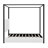 Queen Size Upholstered Canopy Platform Bed With Headboard