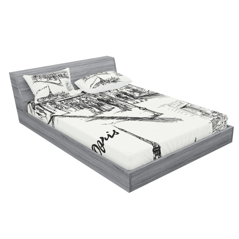 Microfiber Sheet Set, Queen Sheet Set with Fitted Sheet