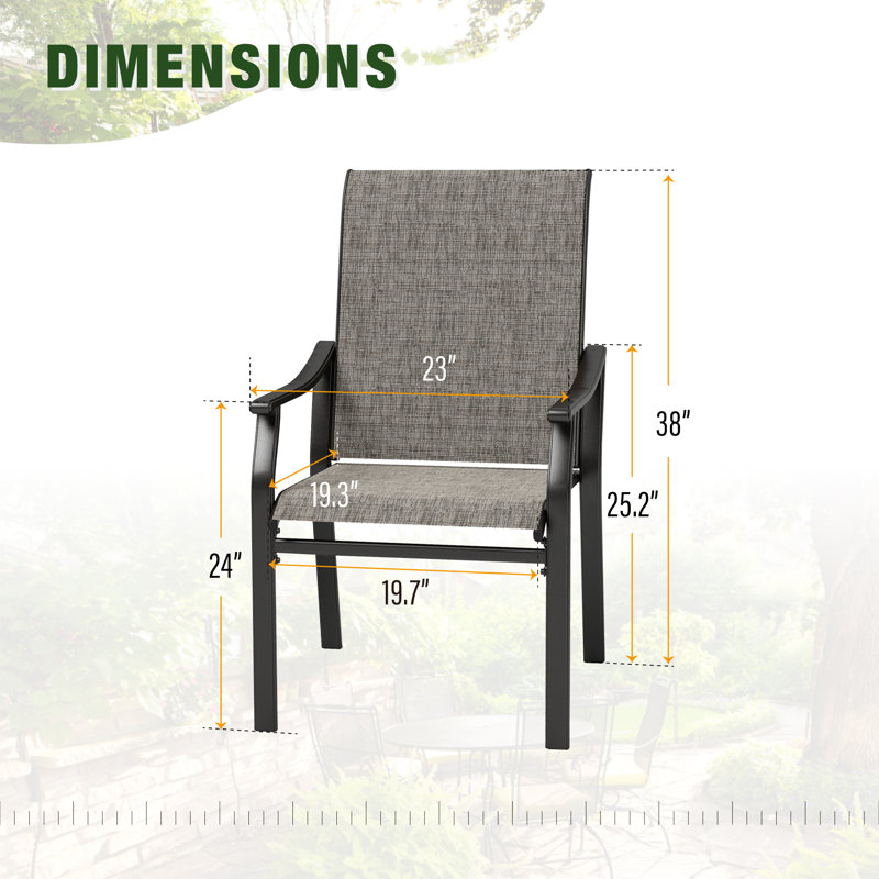 Patio Dining Armchair, Set of 4
