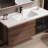 Chinese style retro simple bathroom cabinet.