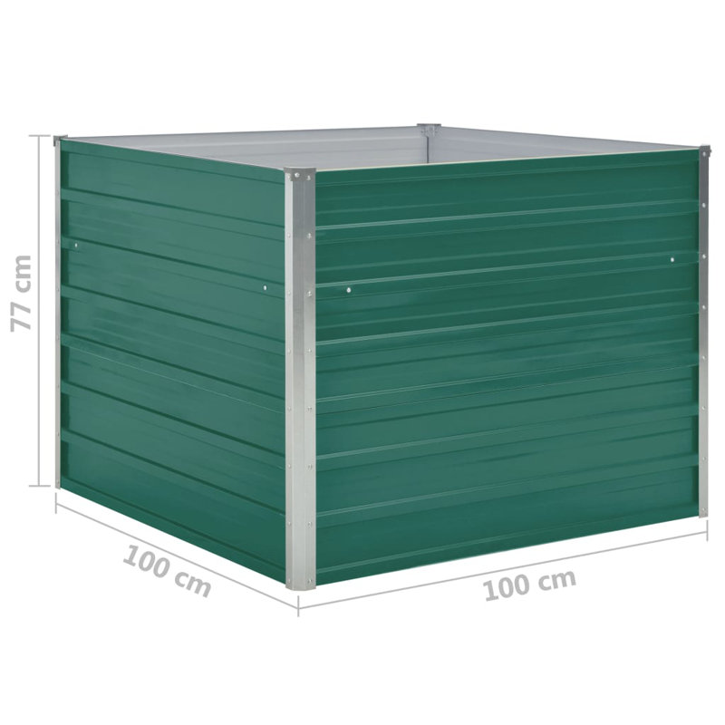 Alissa Planter Box, Anthracite, 77 cm H x 100 cm W x 100 cm D