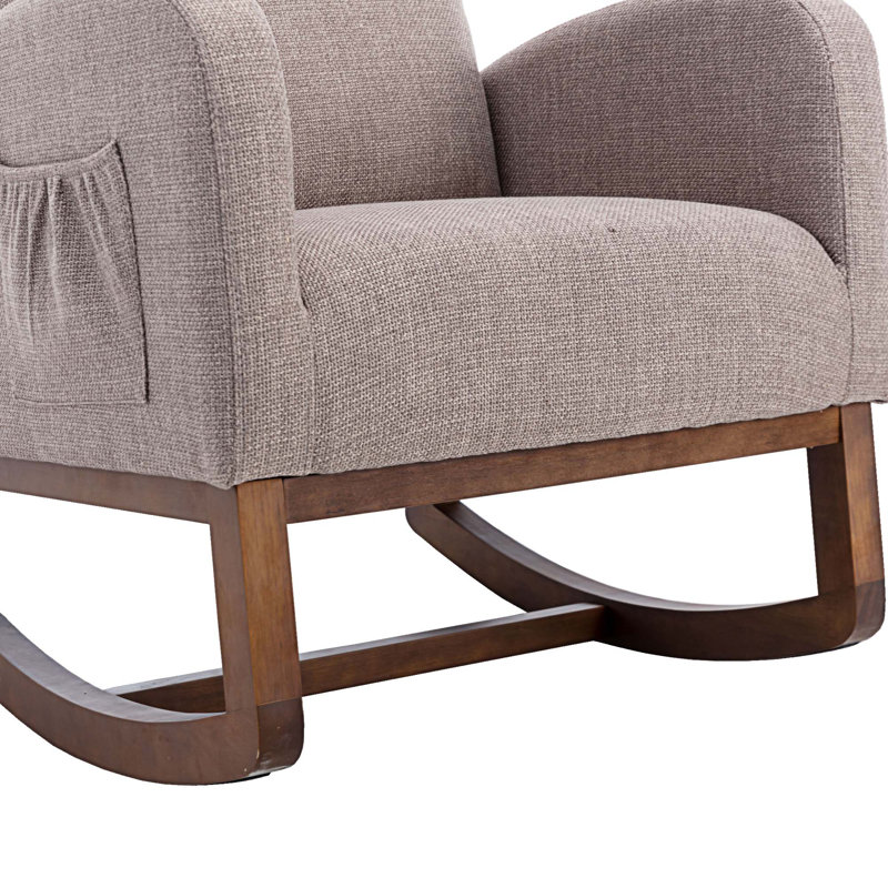 Chaise berçante Jonnita, Polyester gris