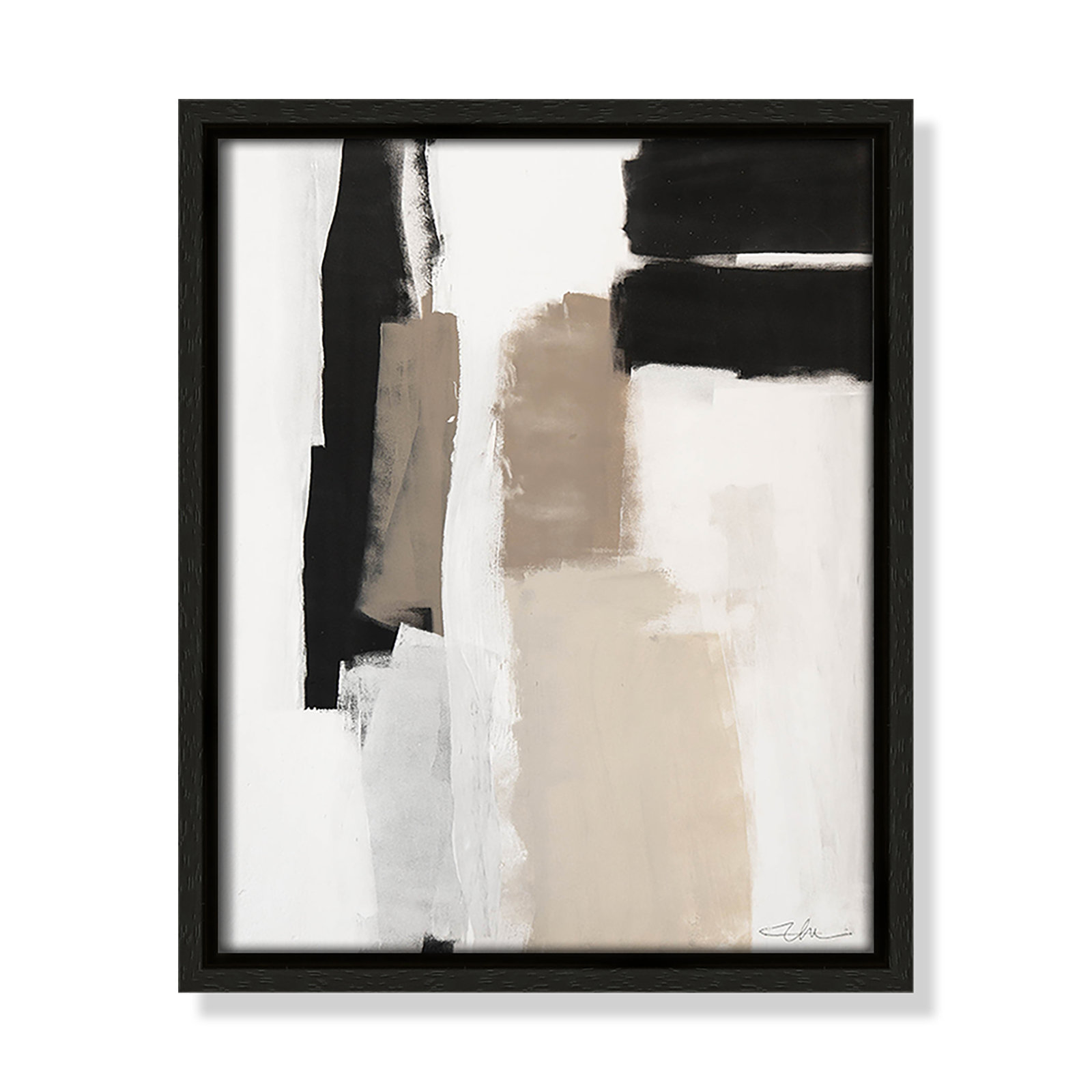 Giverny Earth Scapes II by  Print, No Mat, Espresso Floater Framed, 11.5" H x 9.5" W x 2" D