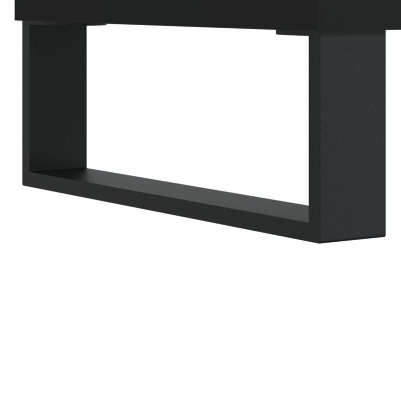 Mitra Sled Coffee Table with Storage, Black