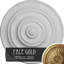 Médaillon de plafond classique Endurathane, DO 13 1/4 po x P 1/2 po (pour auvents jusqu'à 4 1/8 po), finition or pâle peinte à la main-996594747