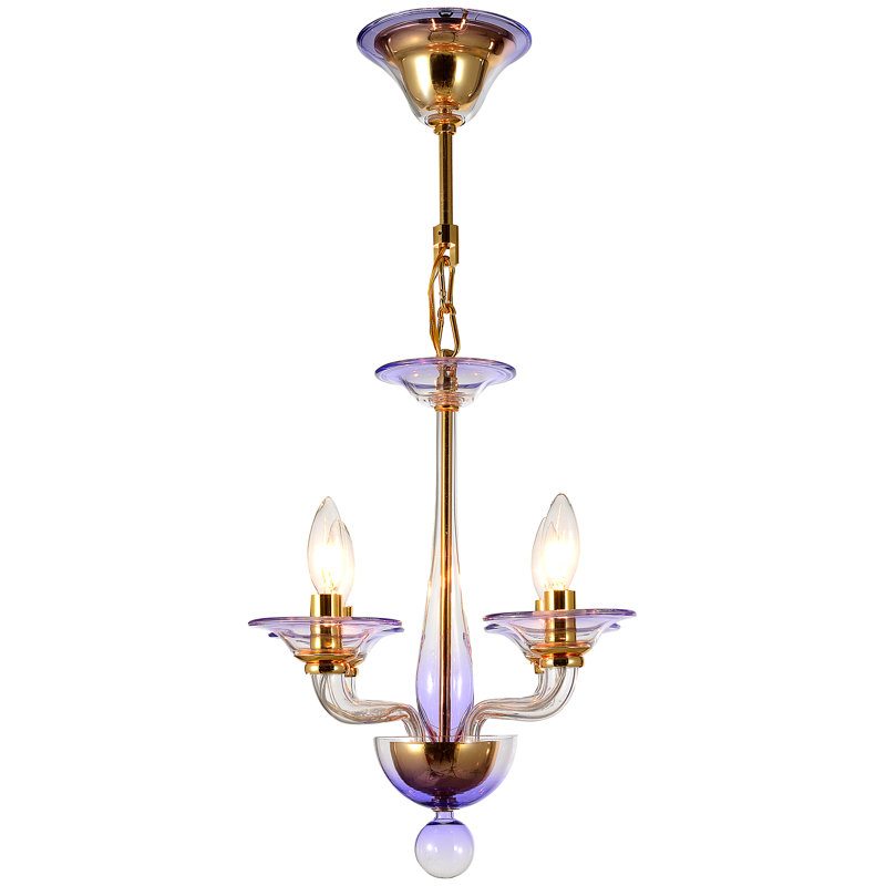 Lustre style bougie à 4 lumières Stella, Or
