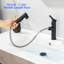Robinet de lavabo de salle de bain chromé avec conduite d'eau-65689590