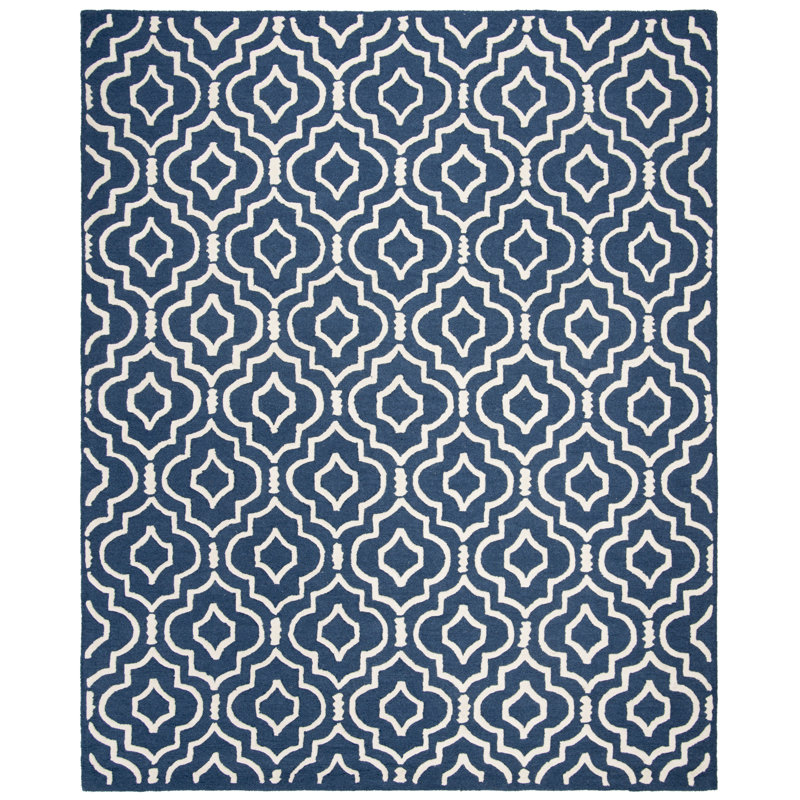 Tapis géométrique en laine touffeté à la main Brunswick, Rectangle 6 pi x 9 pi