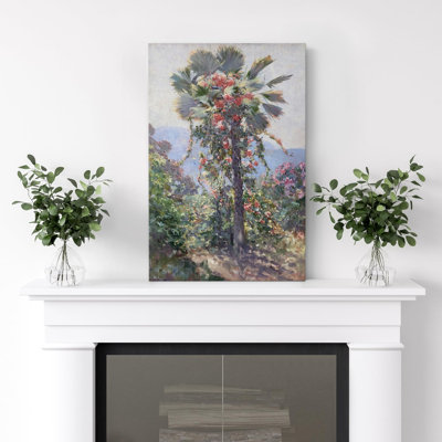 Nature tropicale, palmiers tropicaux, fleurs sauvages, illustrations, art moderne, botanique, campagne, campagne