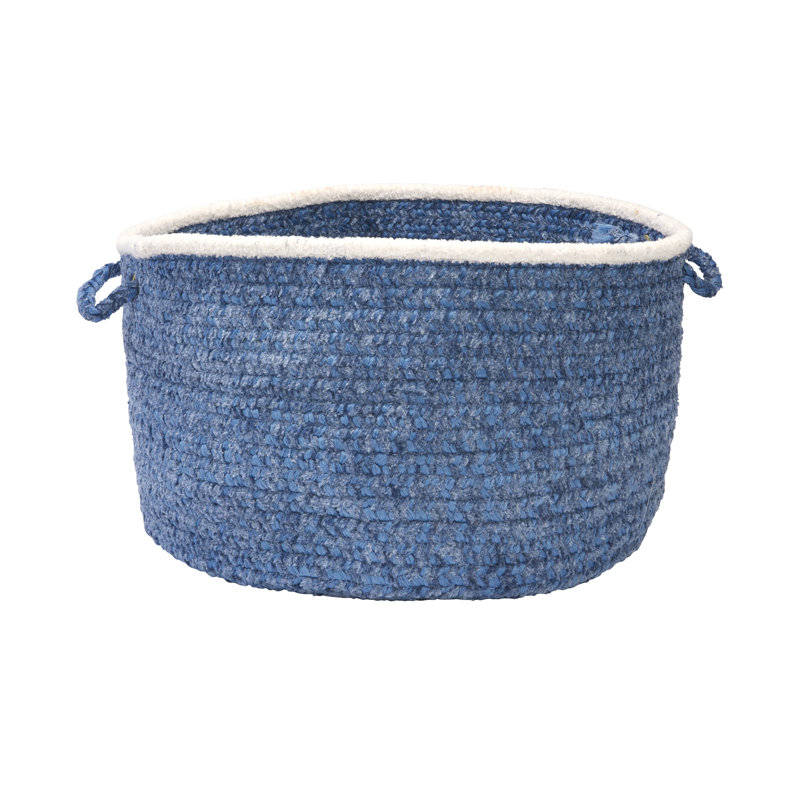 Panier en tissu Winningham, Bleu glacial, H 12 po x l 18 po x P 18 po