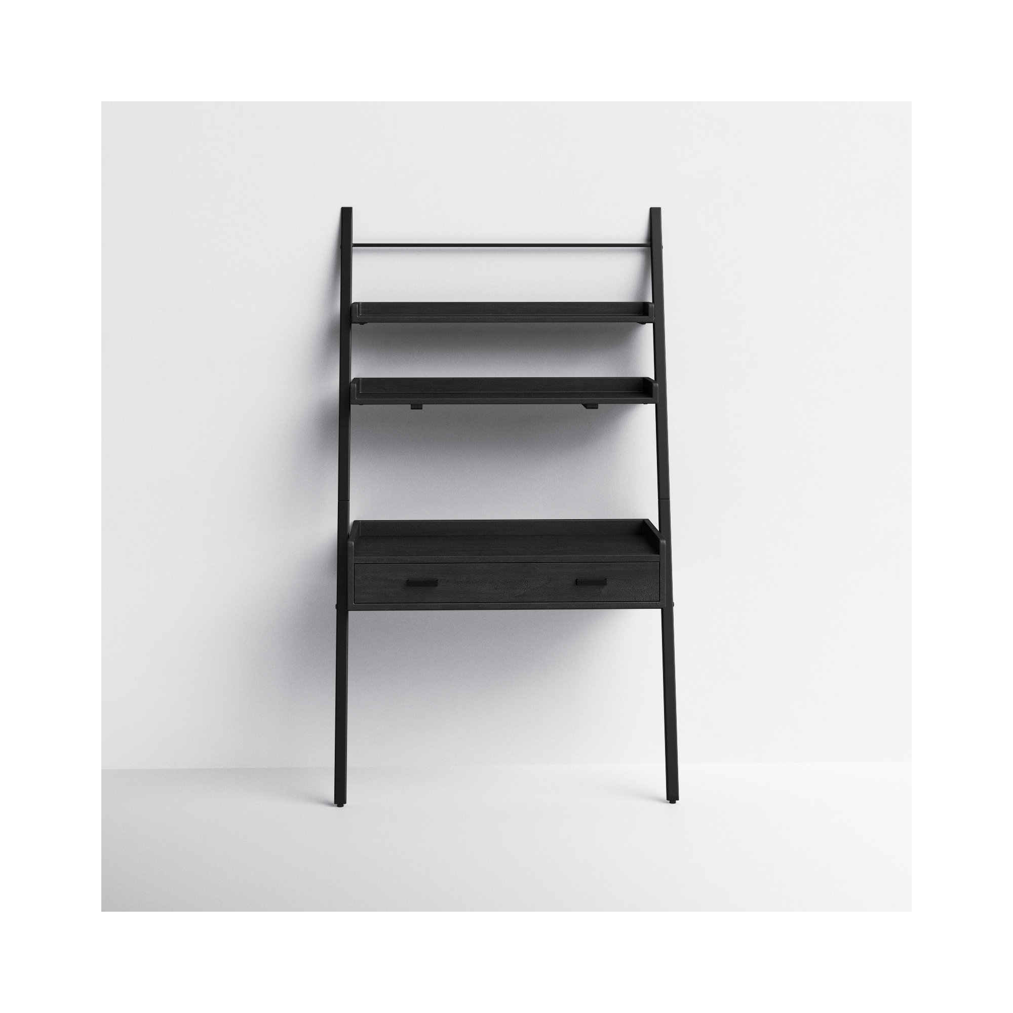 Innes Leaning / Ladder Desk, Black/Black