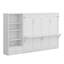 Lit escamotable avec compartiments de rangement et tablette réglables en hauteur, cadre de lit mural avec 1 tiroir, lit plateforme pliable multifonctionnel-1839550990