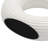 Halo 9" Ribbed Donut Ceramic White Vase-1331043250