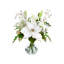 Vase of Poinsettia and Floral, Ivory - 16 Inches