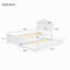 Lit plateforme en bois avec tête de lit et lit gigogne simple-1349527459