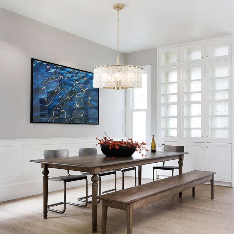 Hajarah 5 - Light Dimmable Empire Chandelier, Spray Gold, 18.5" H x 18.5" W x 7.87" D