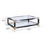 Table basse, verre transparent
