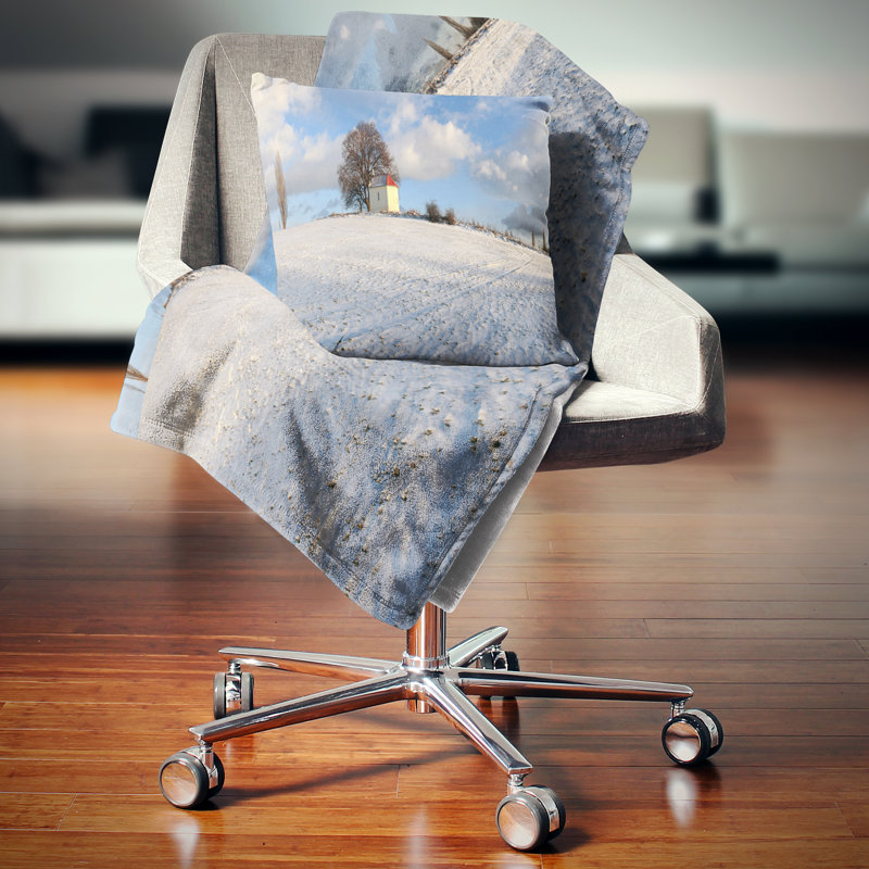 Coussin Schafer Landscape Winter, 16 po x 1 po, Coussin décoratif